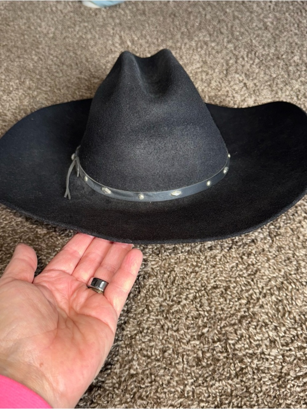 Black Stallion by Stetson Cowboy Hat Sz XX - Picture 7 of 16